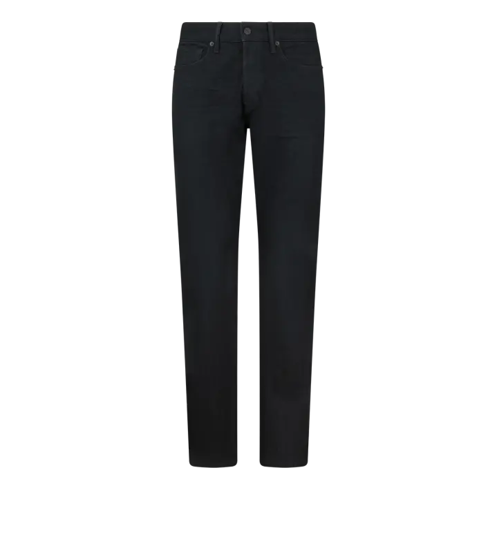 BLACK STRETCH STRAIGHT FIT DENIM LEAD online